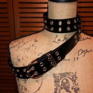 Black Belt with Silver Punch Outs